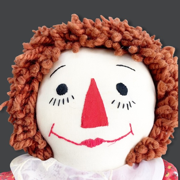 💜 Vintage Handmade Raggedy Ann Doll Homemade Kids Toy Collectors Item 22” Tall - Picture 2 of 15